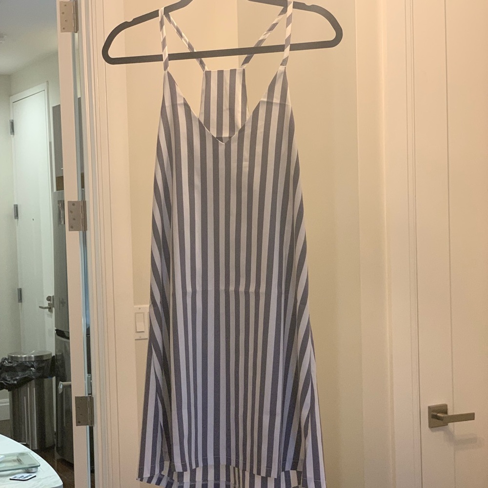 Blue and white sun dress